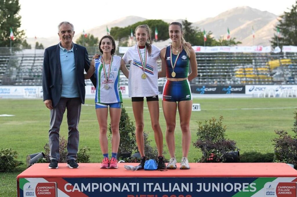 Axelle Vicari sul podio dei Campionati italiani juniores di Rieti