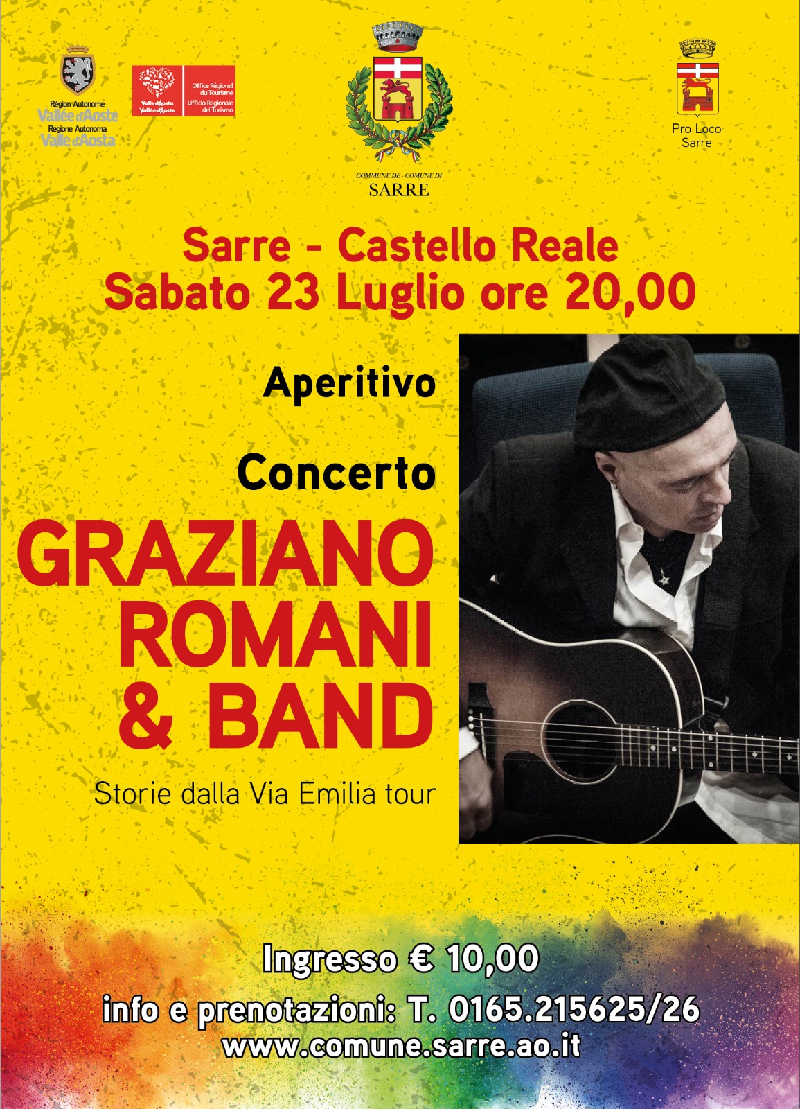 Graziano Romani Band locandina Castello di Sarre