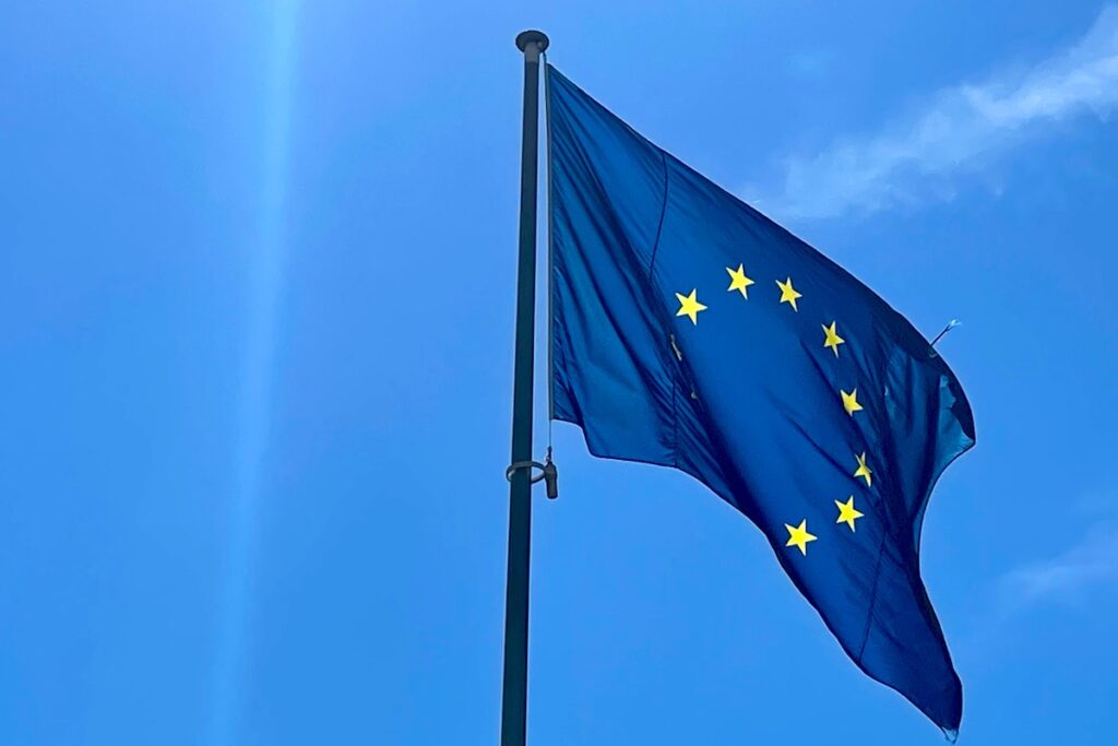 La bandiera europea a Palazzo regionale