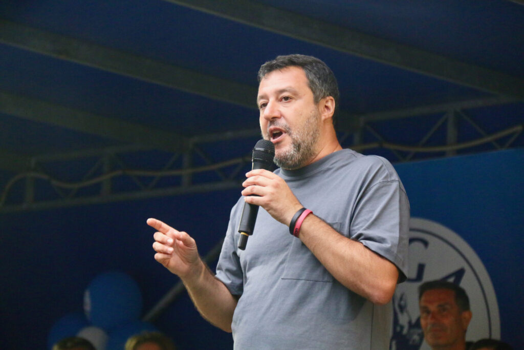 Matteo Salvini alla festa della Lega di Chavonne