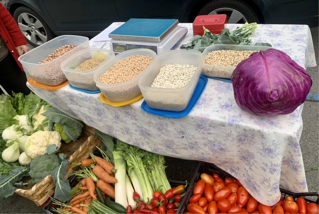 Il mercato di quartiere in piazza della Repubblica alle