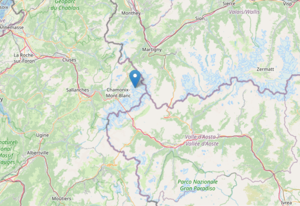 scossa di terremoto in zona Monte Bianco