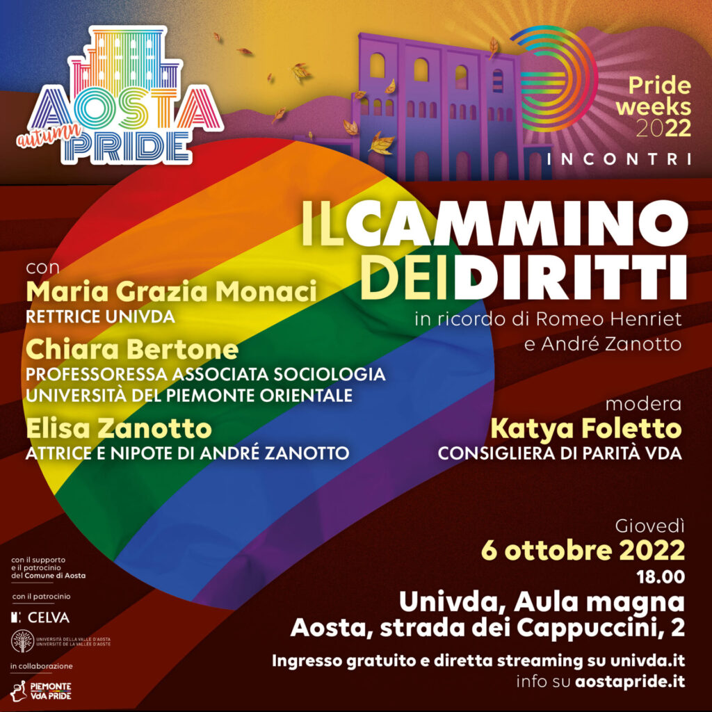Aosta Pride evento Il cammino dei diritti