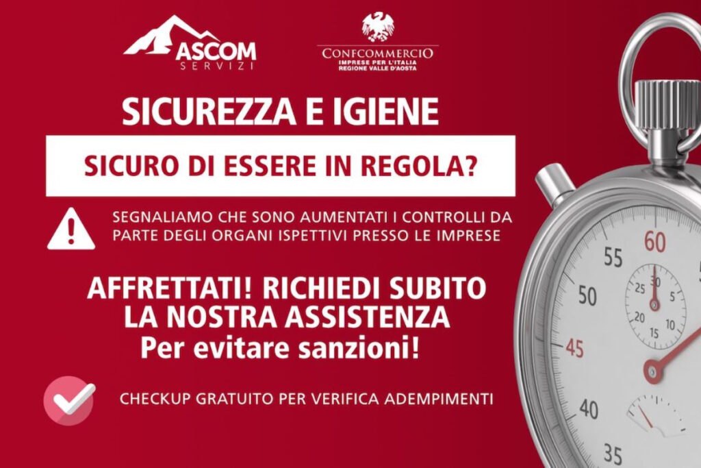 Sicurezza sul lavoro ed igiene degli alimenti? Affidati a Confcommercio VdA