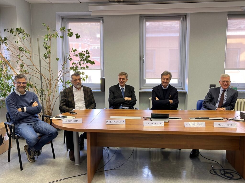 Da sinistra guido Giardini, Paolo Serravalle, Emanuele Castelli, Roberto Alessandro Barmasse e Massimo Uberti