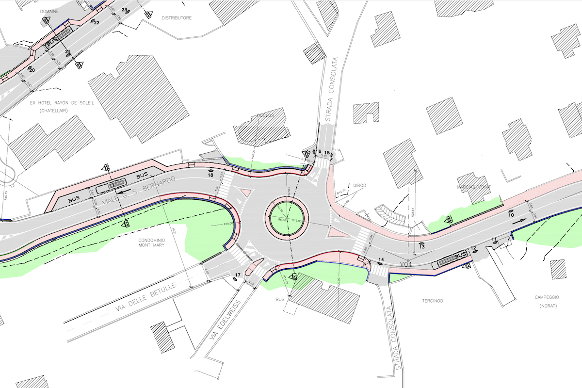 Il progetto di rotonda in regione Saraillon