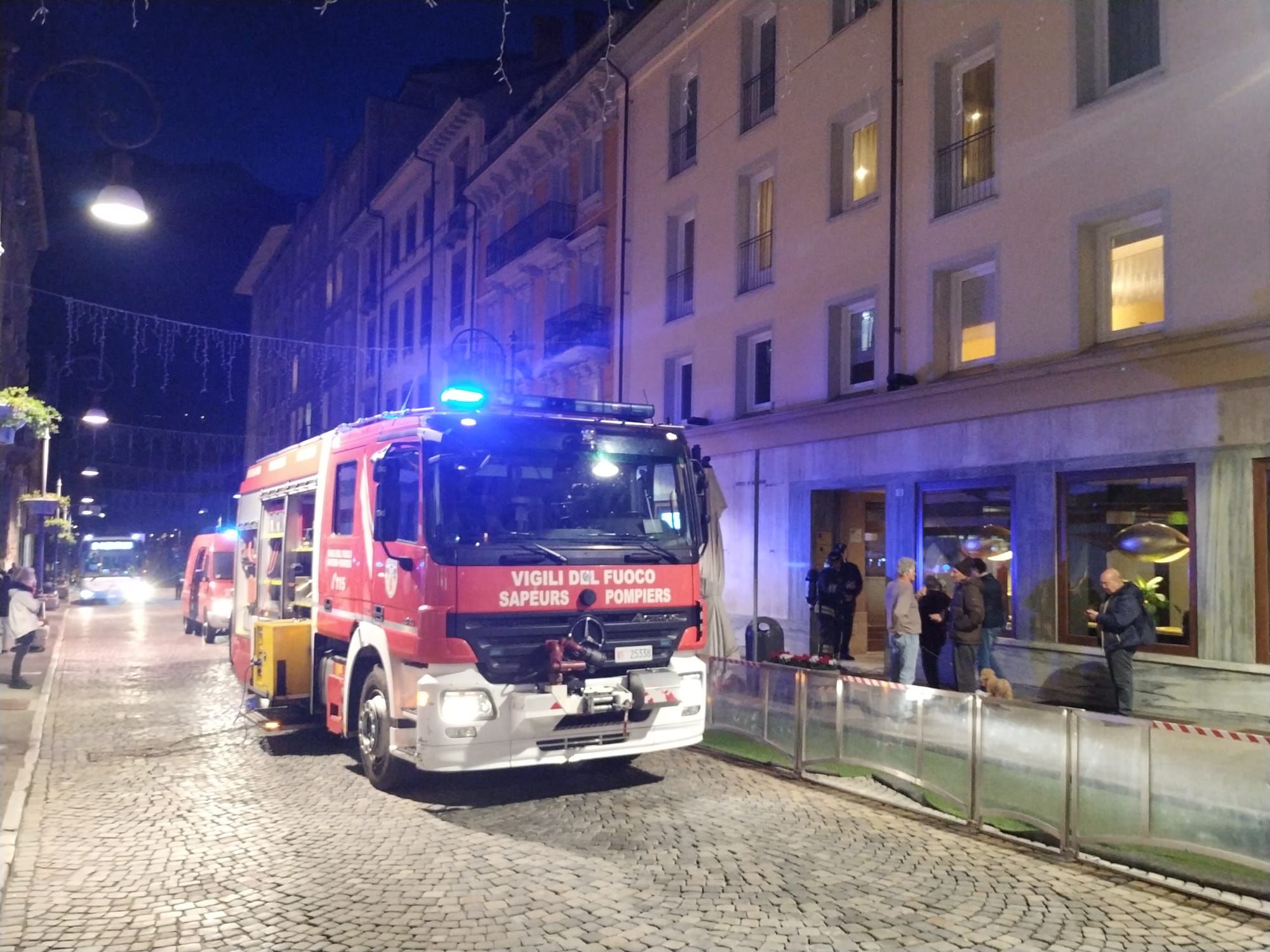 intervento vigili del fuoco via Conseil des Commis