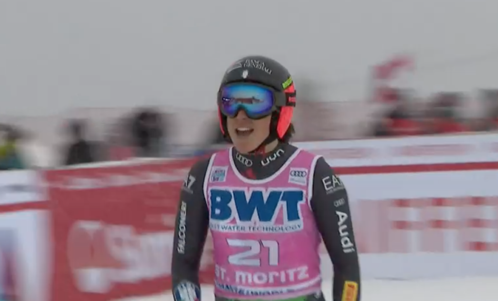 Buon 7° posto per Federica Brignone nella discesa di Sankt Moritz, doppietta italiana con Curtoni e Goggia