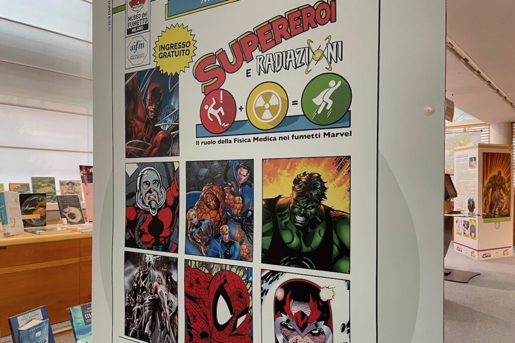La mostra “Supereroi e Radiazioni. Il ruolo della Fisica Medica nei fumetti Marvel”