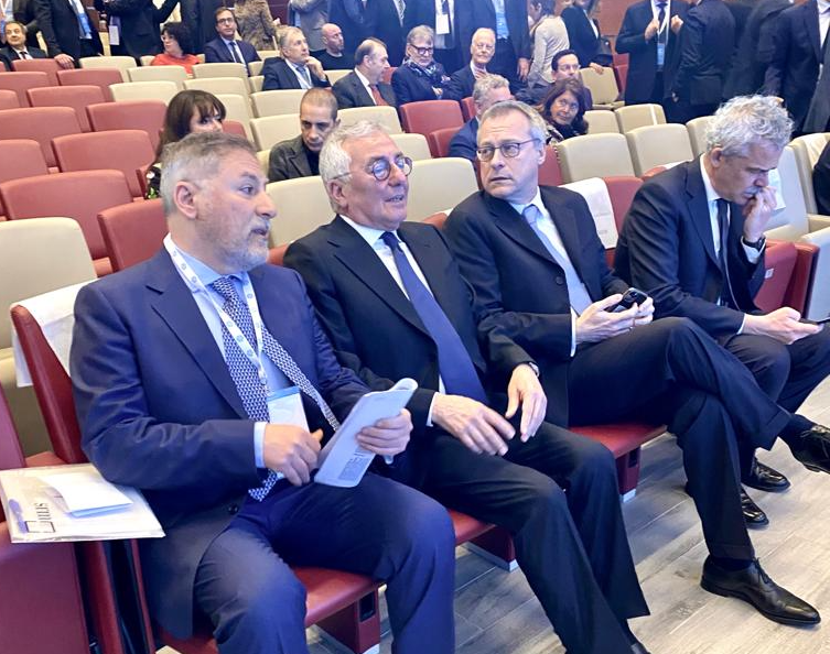 Presidente Sapia insieme al Presidente di Unioncamere Andrea Prete e al Presidente nazionale di Confindustria Carlo Bonomi