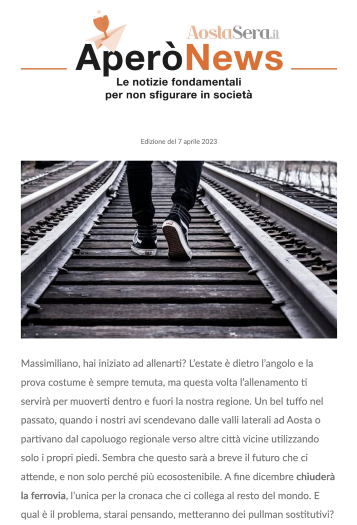 AperòNews Newsletter AostaSera