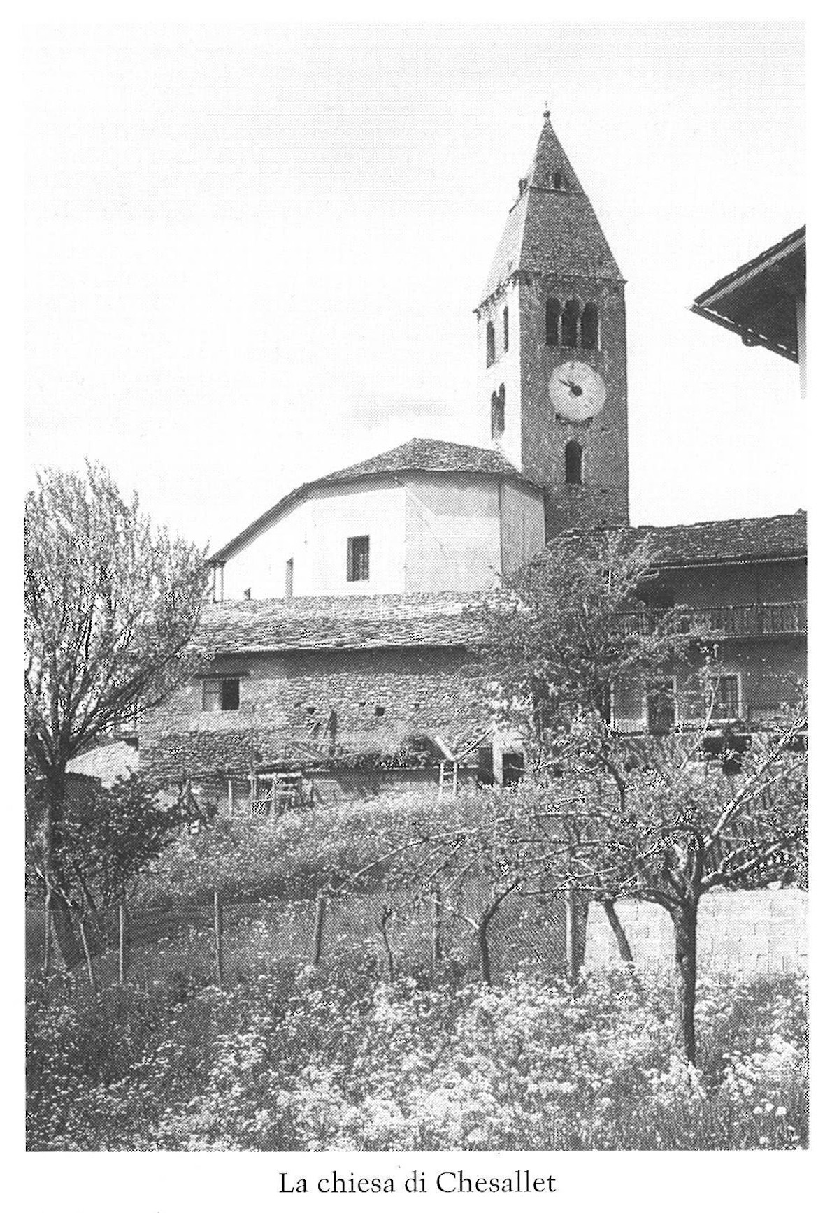 La chiesa di Chesallet - Foto dal libro: "Don Prospero Duc Il faut faire par amour”