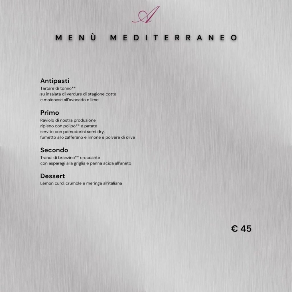 Aldente - Menù Mediterraneo