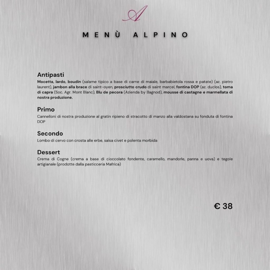 Aldente - Menù alpino