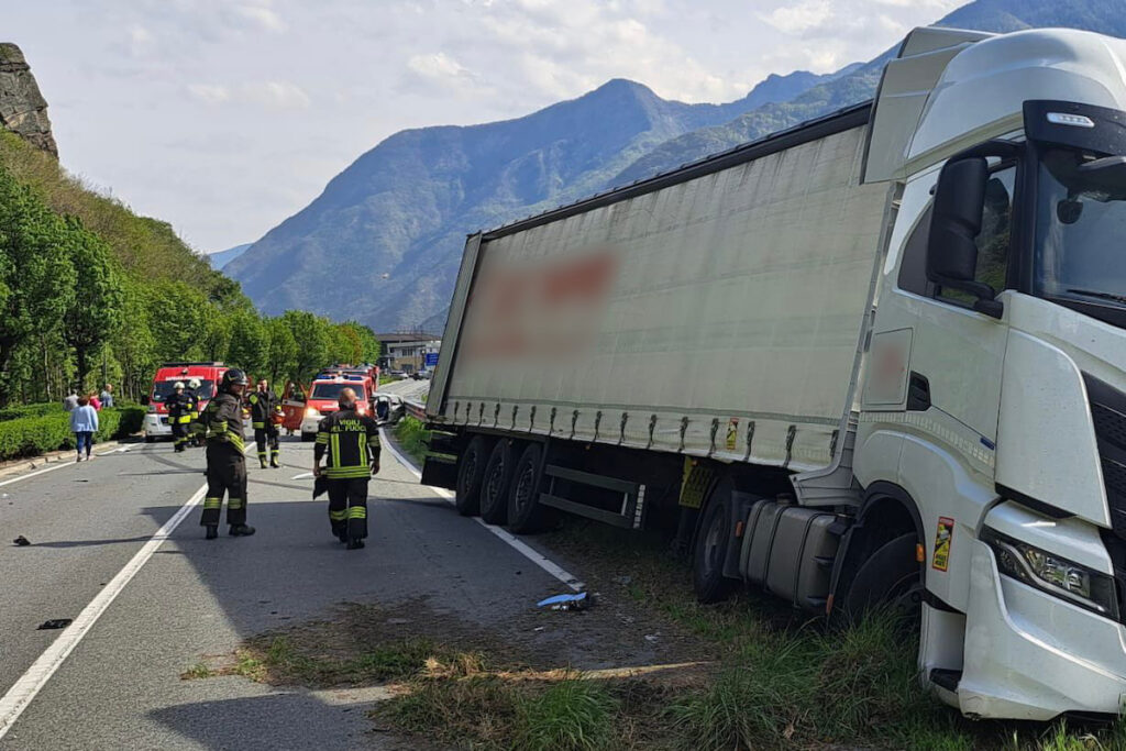 L'incidente stradale a Verrès