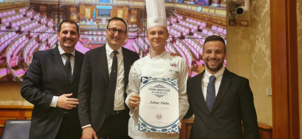 Julian Mella premiato al Senato come giovane ambasciatore del territorio