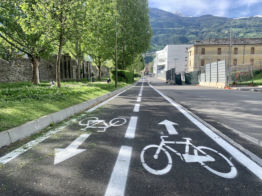 Pista ciclabile Aosta