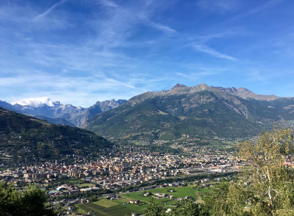 Aosta dall'alto