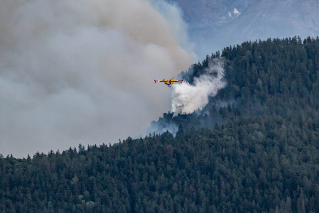 Incendio Aymavilles - Foto di Rassel Tresca