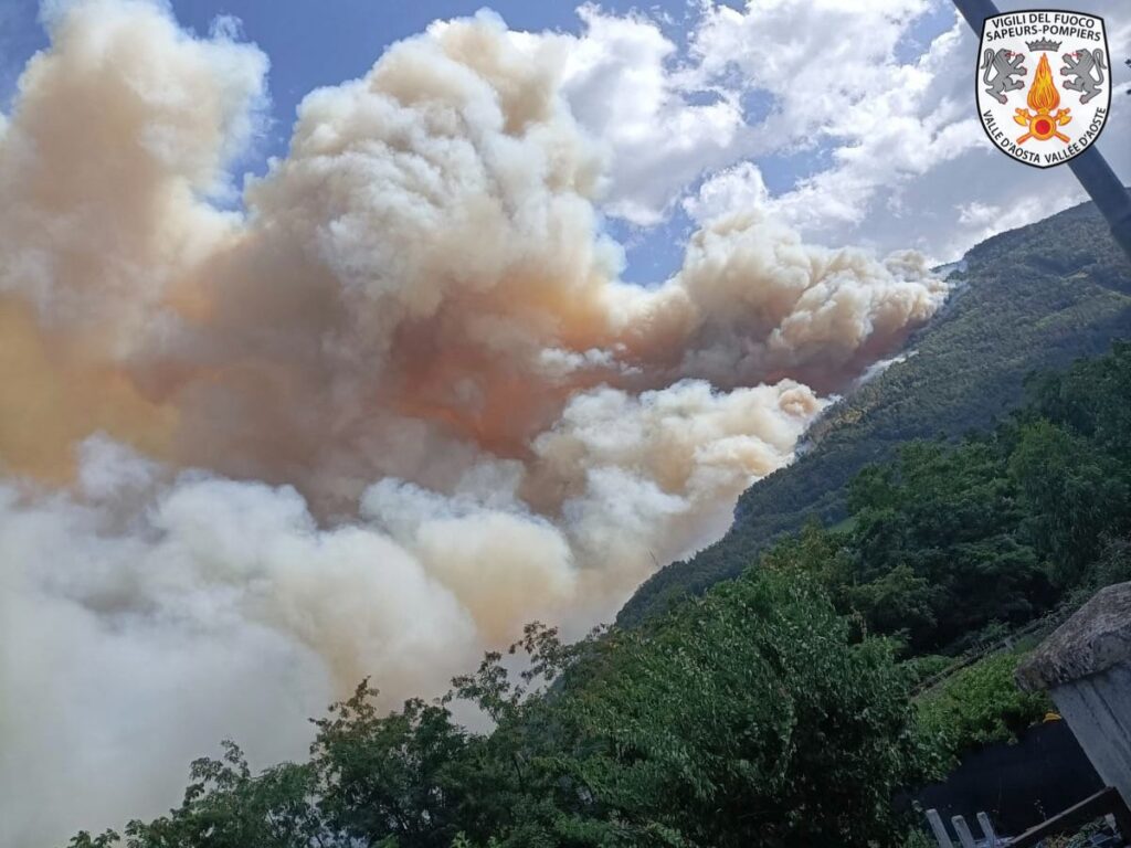 Incendio Boschivo Aymavilles