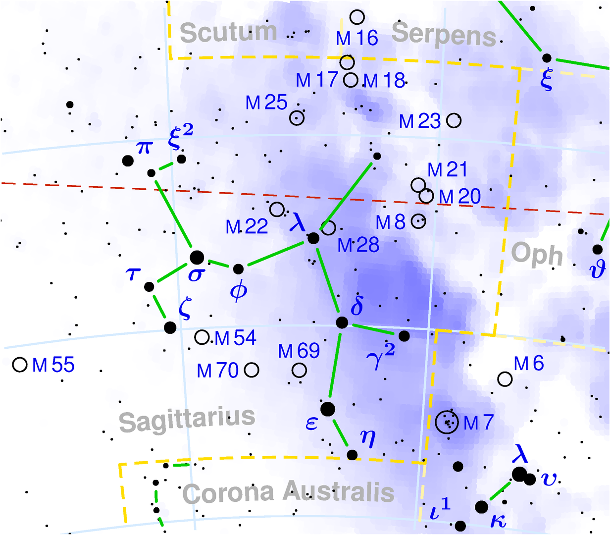 px Sagittarius constellation map