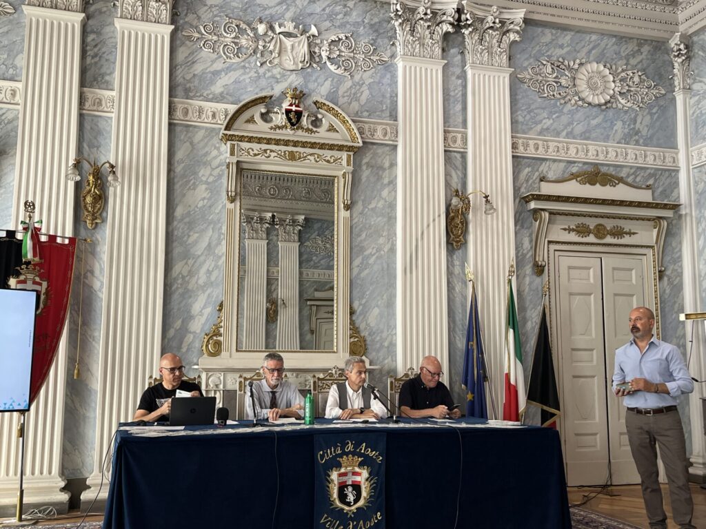 Da sinistra Henry Quendoz, Loris Sartore, Gianni Nuti, Pierluigi Framarin e Francesco Mileto