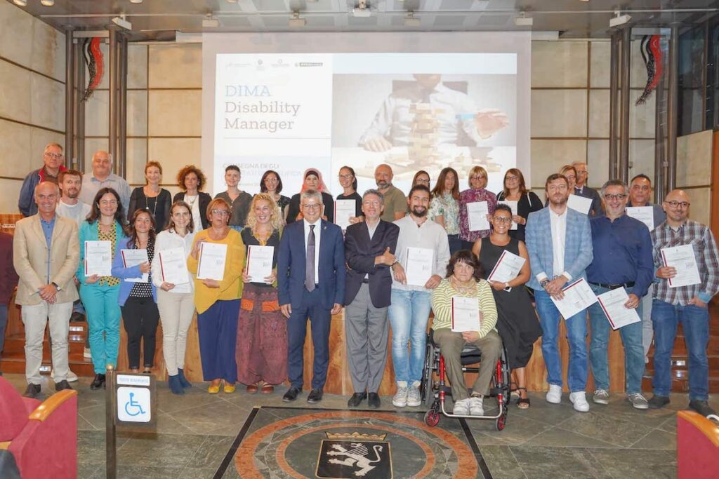 La consegna dei diplomi ai nuovi Disabiliy manager valdostani