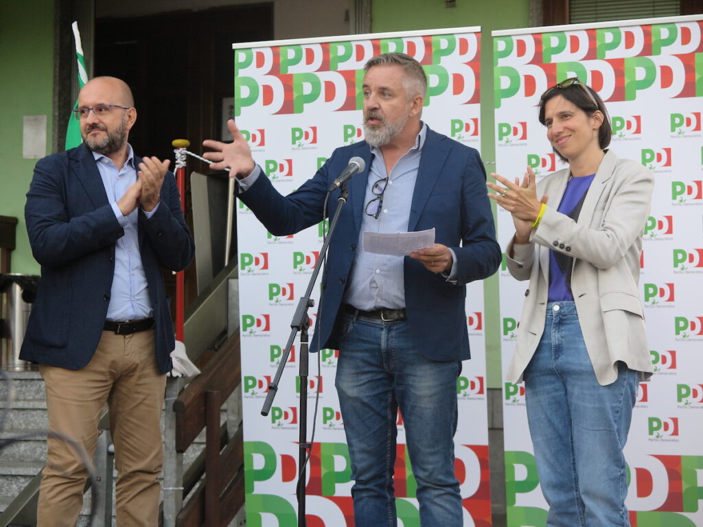 Mauro Berruto Luca Tonino ed Elly Schlein Festa dell'Unità ad Aosta