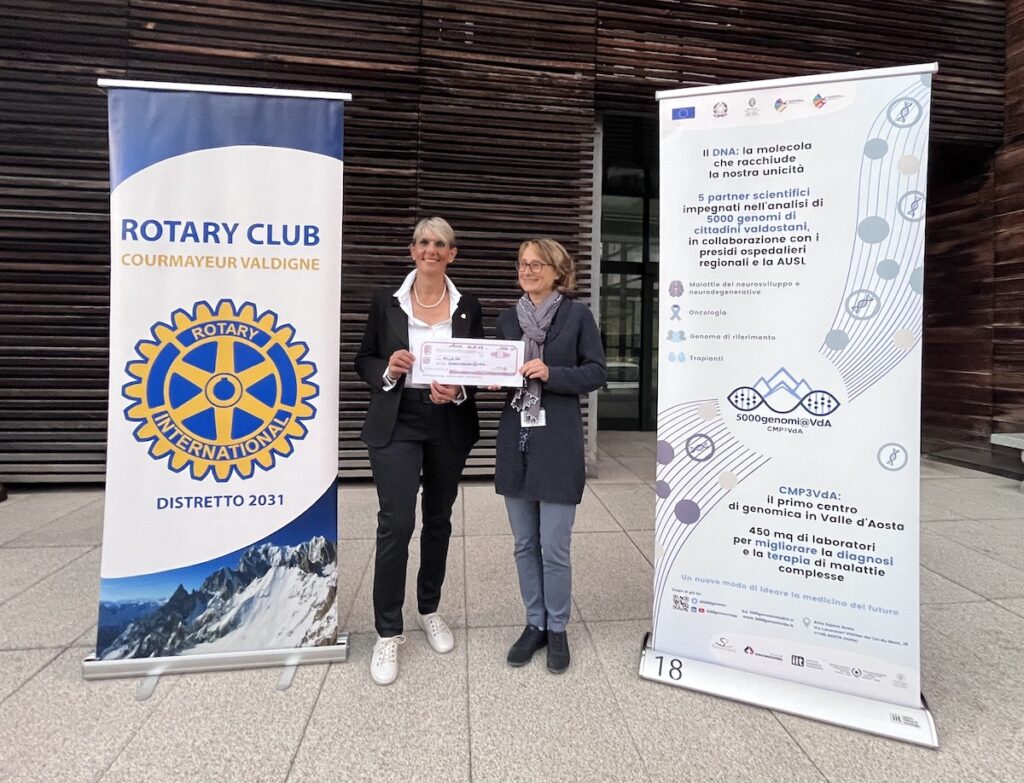 Rotary Club Courmayeur-Valdigne a favore del progetto 5000genomi@VdA.