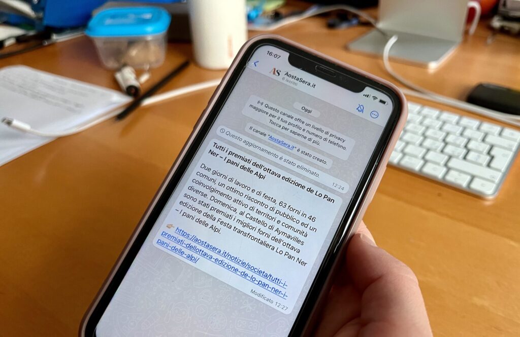 Da oggi AostaSera.it è anche su WhatsApp con un canale dedicato