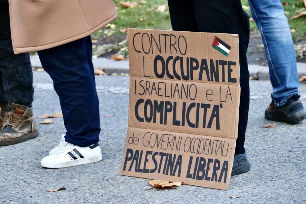 Manifestazione Unione Popolare e BDS Giovani Palestinesi