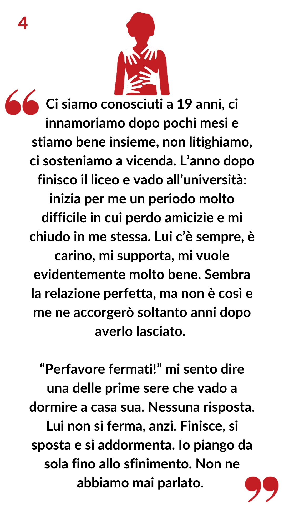 Violenza sulle donne testimonianza