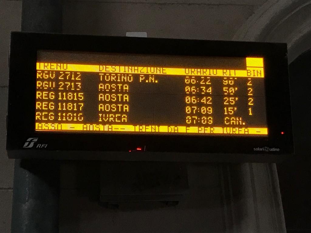 tabellone treni 20 novembre - ritardi e cancellazioni