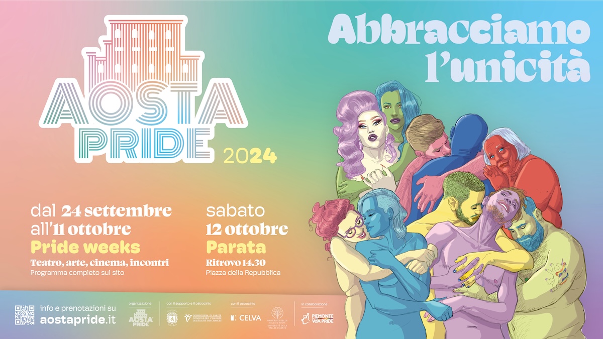 Aosta Pride 2024 locandina orizzontale 