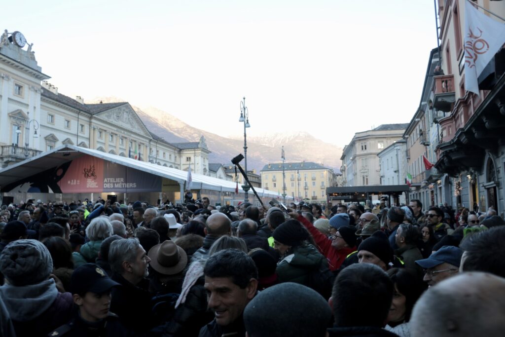 Giorgia Meloni ad Aosta Ph Nicole Jocollé