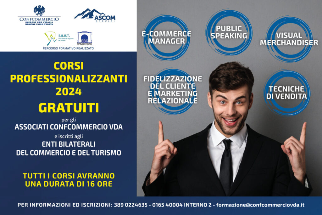 Scegli il tuo futuro: iscriviti ai corsi professionalizzanti gratuiti per gli associati Confcommercio