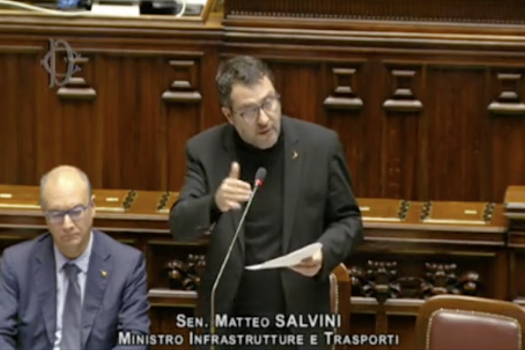 Il Ministro dei Trasporti Matteo Salvini