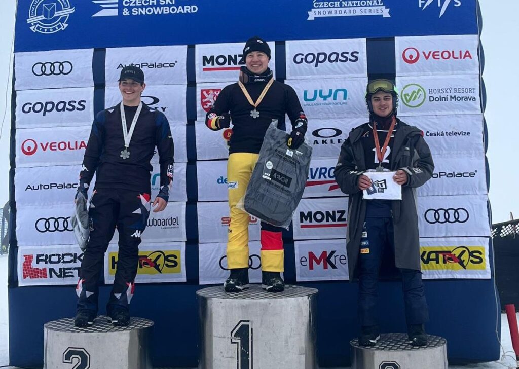 Matteo Rezzoli podio Coppa Europa snowboardcross