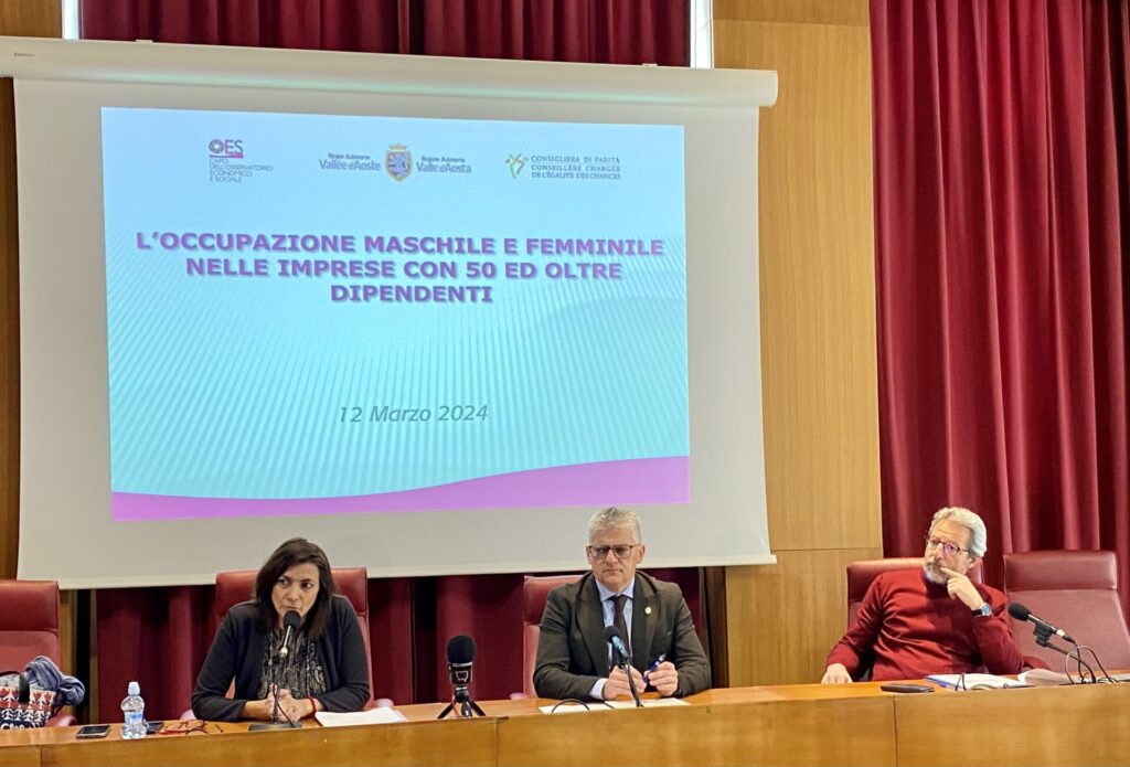 Conferenza stampa i dati sul tasso di femminilizzazione del lavoro in Valle d'Aosta