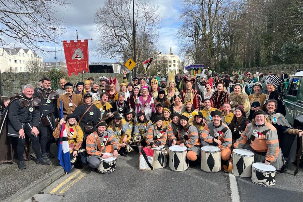La delegazione del Carnevale storico di Verrès a Killarney, in Irlanda, per il Saint Patrick’s Day