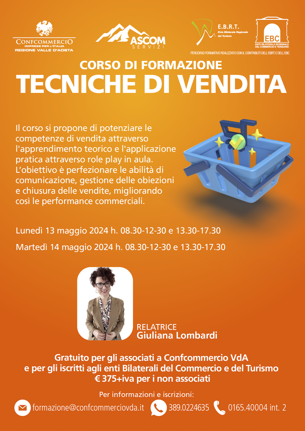 Corso Tecniche di vendita - Confcommercio