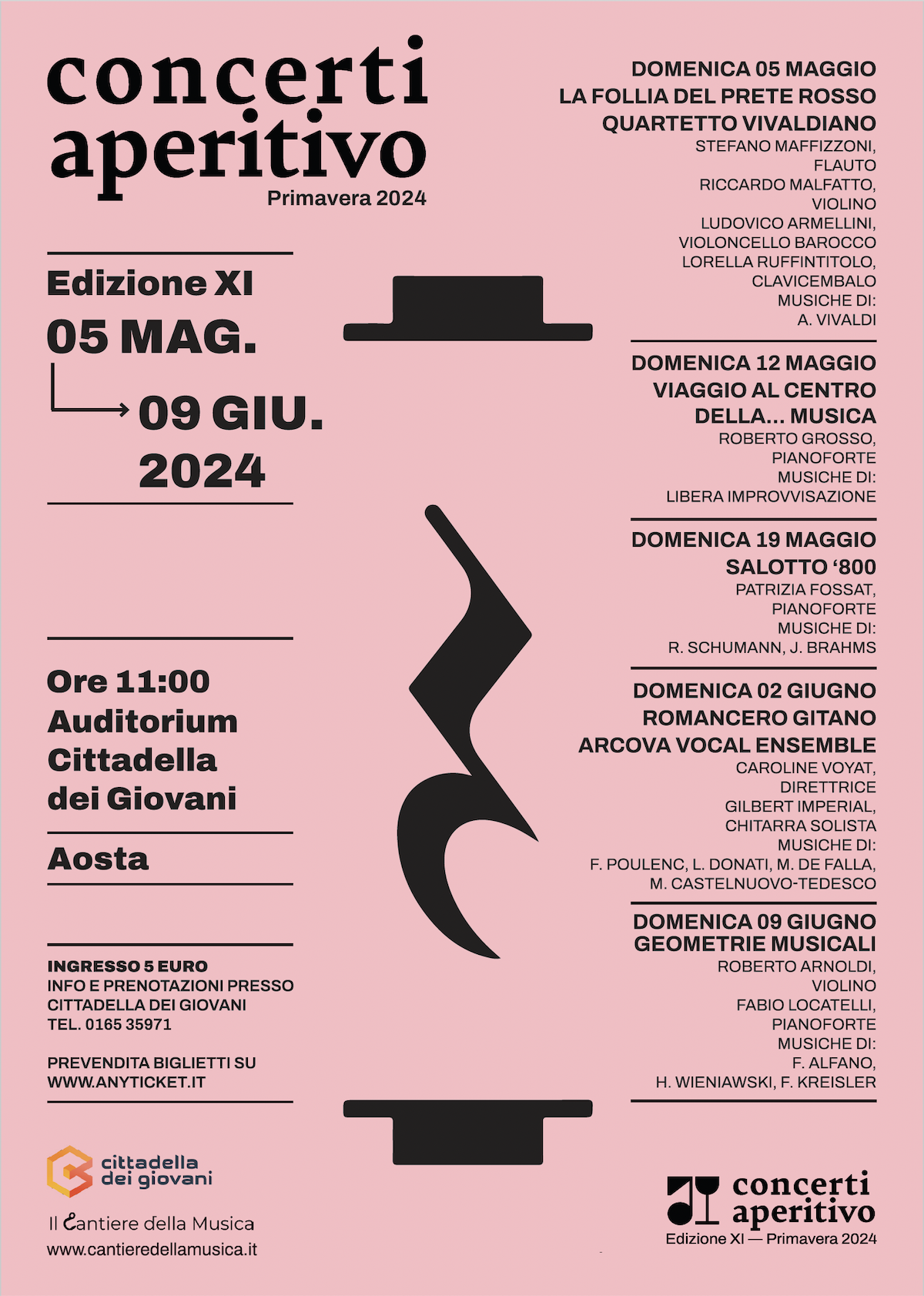 Il programma dei Concerti Aperitivo di primavera