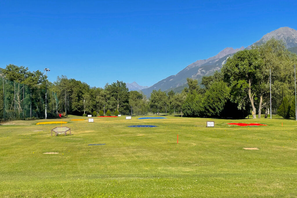 il campo pratica Golf Club Brissogne Aosta