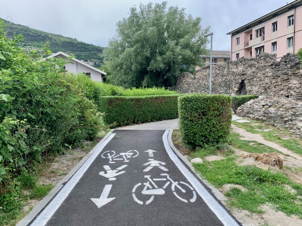 La pista ciclabile di Aosta è conclusa. Si inaugura il 21 settembre