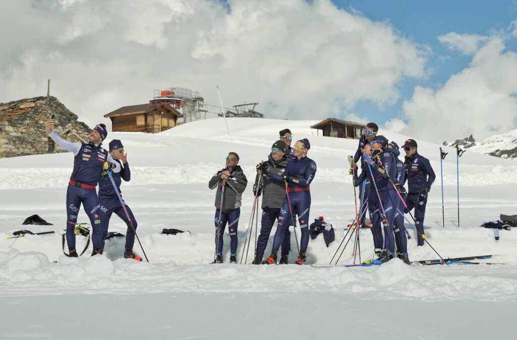 Nazionale sci di fondo raduno Gressoney