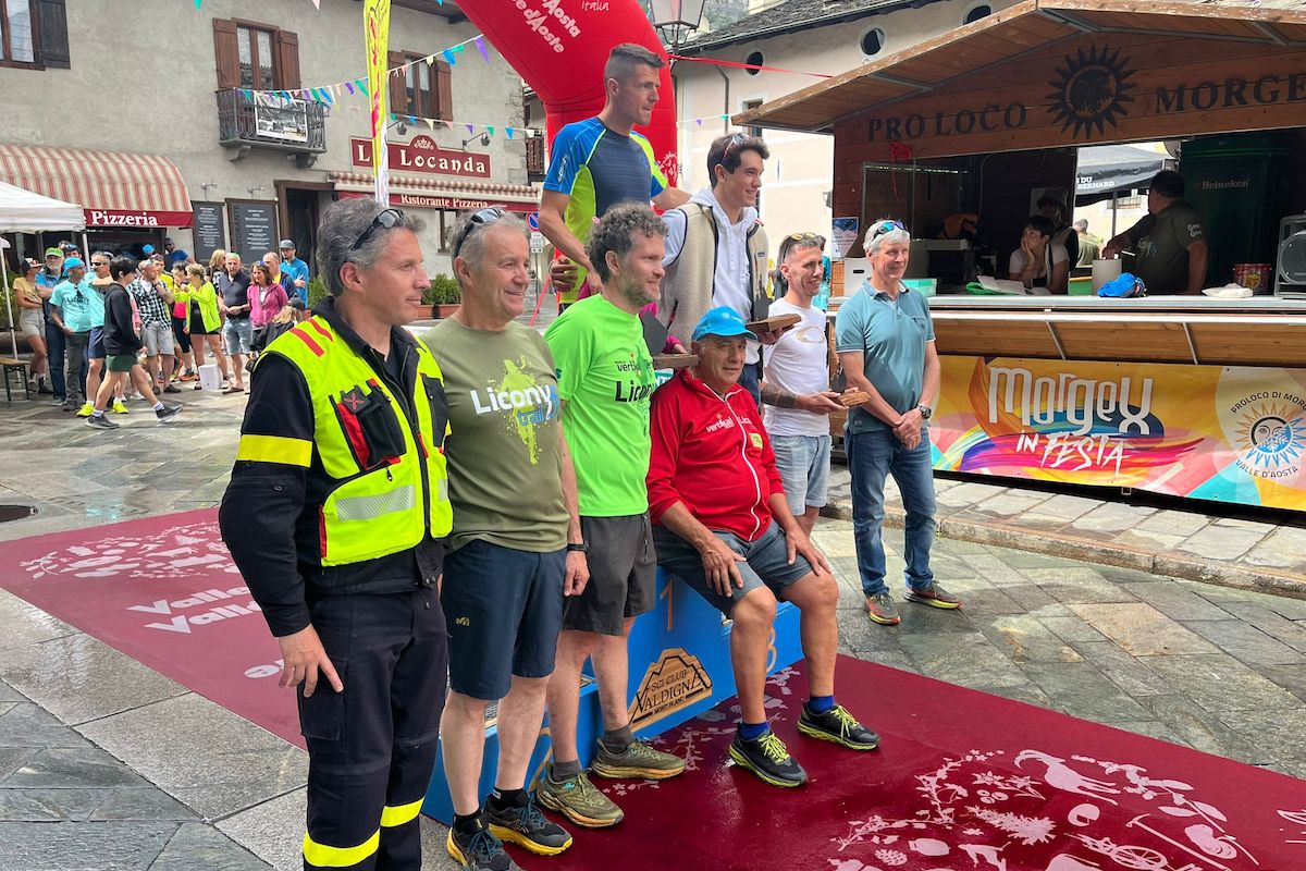 Il podio maschile del Licony Trail 2024