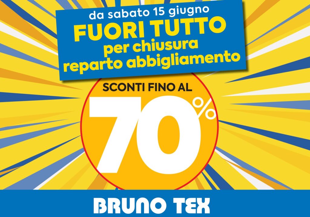 Da BrunoTex è tempo di saldi sull’abbigliamento