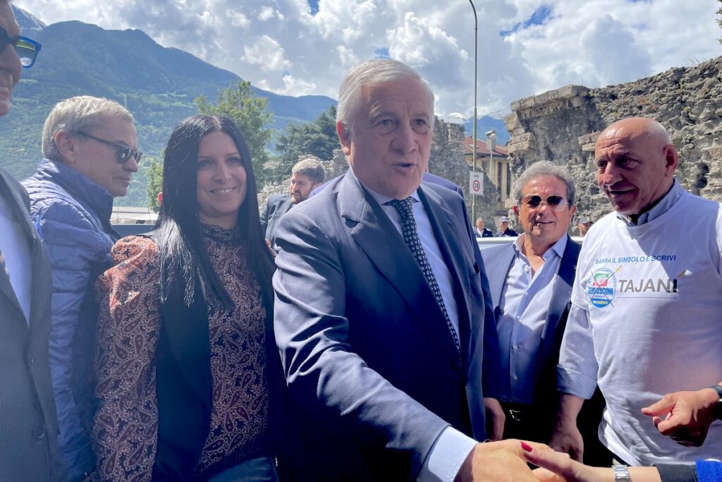 Il vicepremier Antonio Tajani ad Aosta