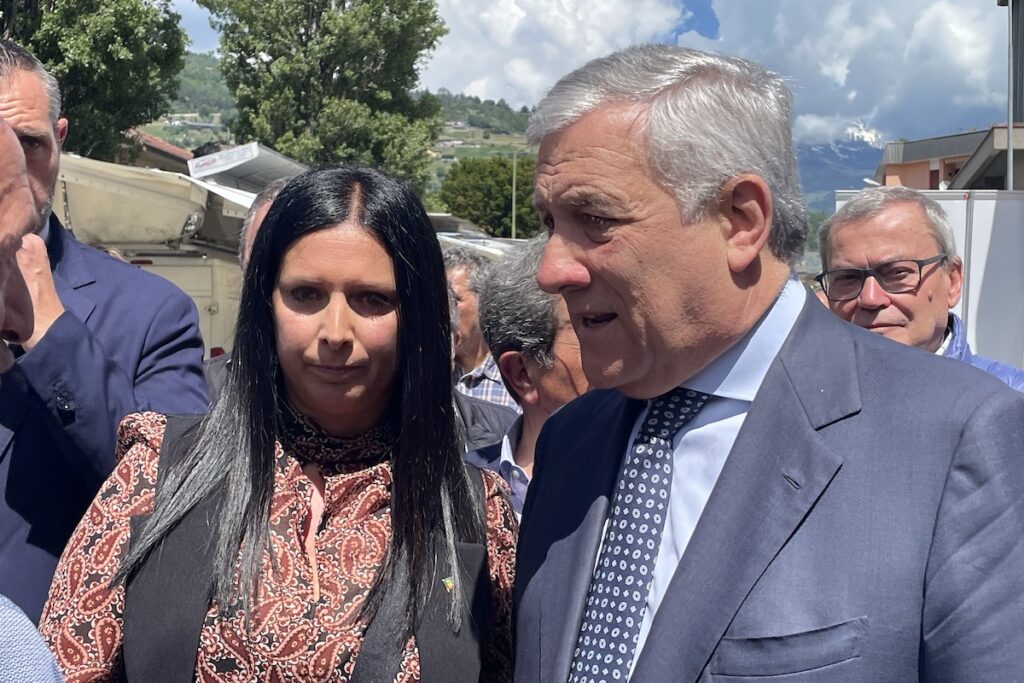 Il vicepremier Antonio Tajani ad Aosta