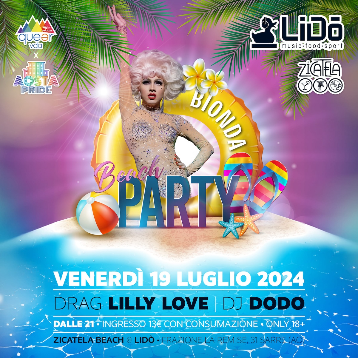 BIONDA serata Aosta Pride con Lilly Love